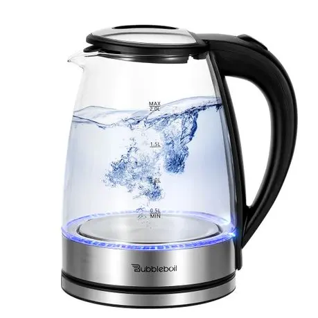 2 Litre Cordless Electric Glass Kettle Fast Boiling With LED Indicator